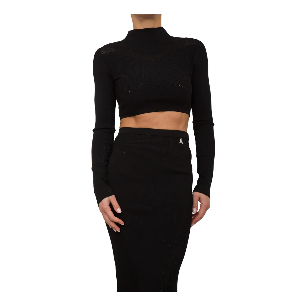 PATRIZIA PEPE Zwart Gebreide Trui Black Dames