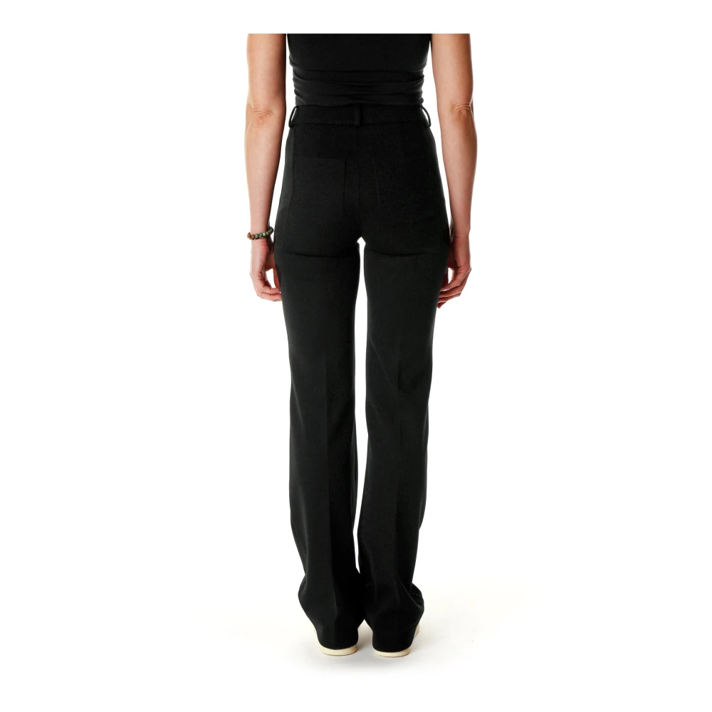 drykorn Hoge Taille Glitterbroek met Zakken Black Dames