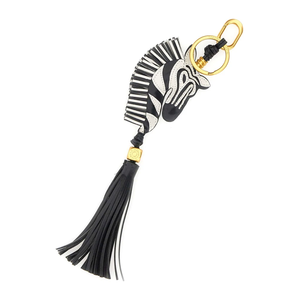 Gianni Chiarini Women's Multicolor Keychains, One Size, Zebra Charm Keyring