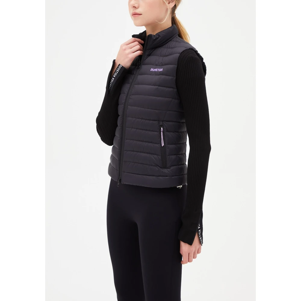 duvetica Zwarte Buitenkleding Vest Aw24 Black Dames