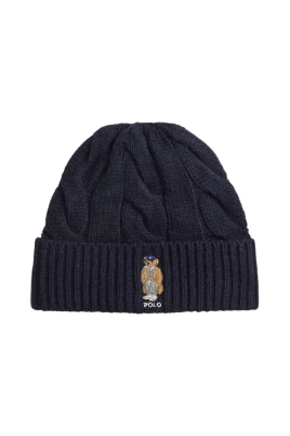 Bear Cable Knit Beanie