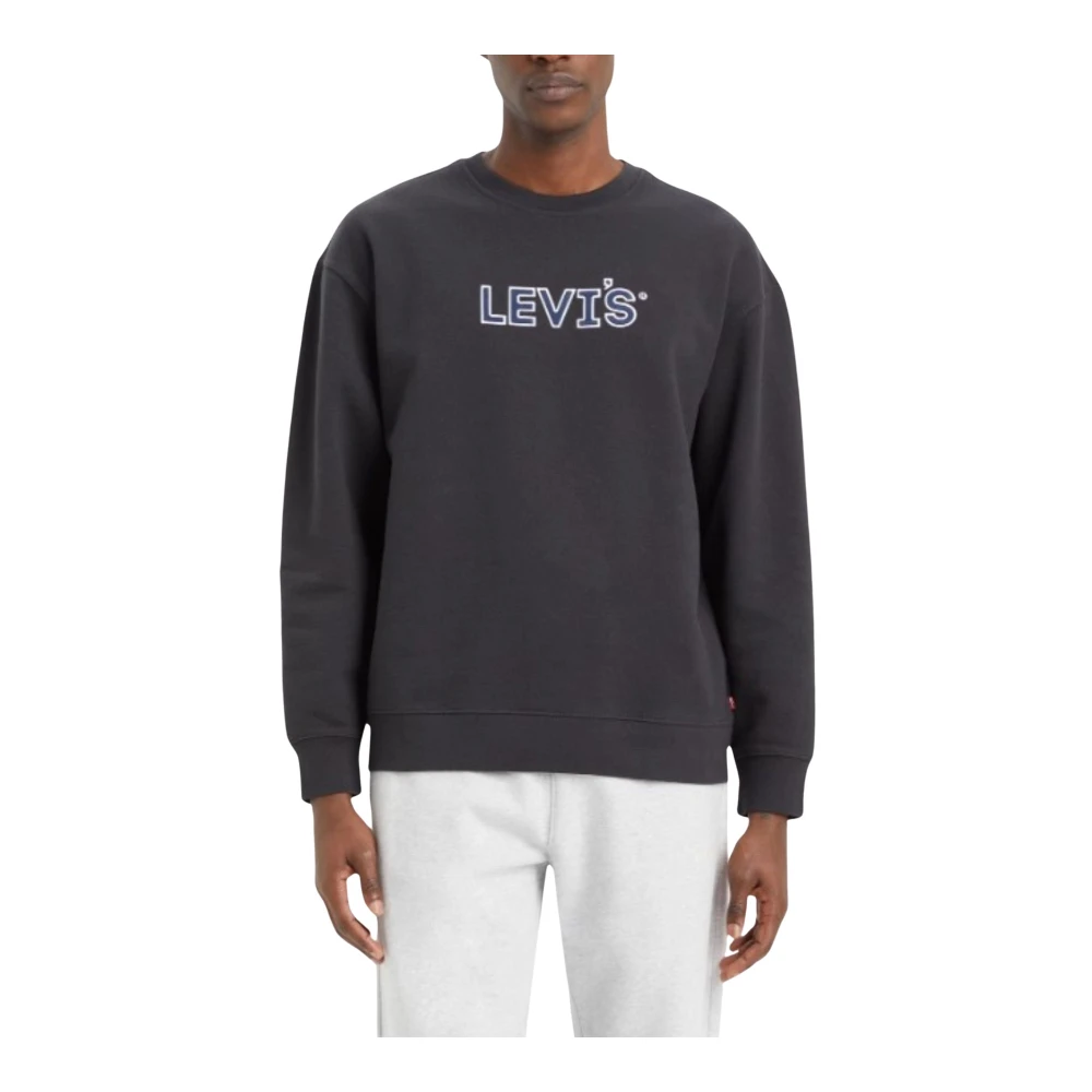 Levi's Mannen Grafische Sweater met Ronde Hals Black Heren