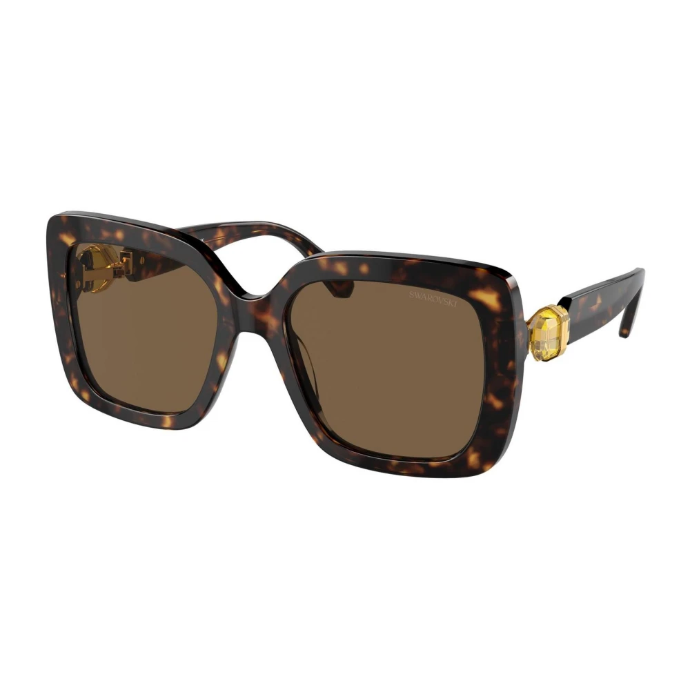 Swarovski Sunglasses, Female, 55 Mm, Square Sunglasses Brown