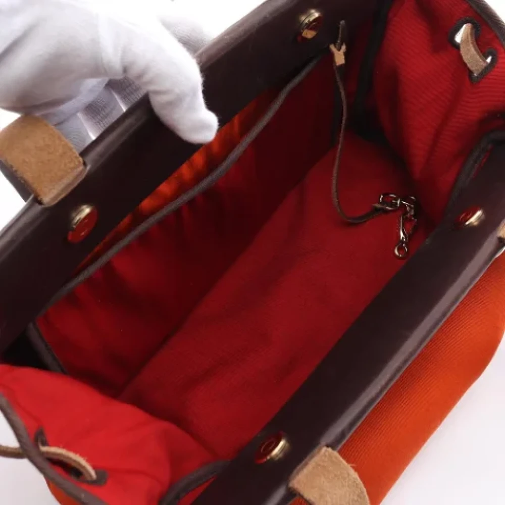 Hermès Vintage Pre-owned Fabric totes Orange Dames