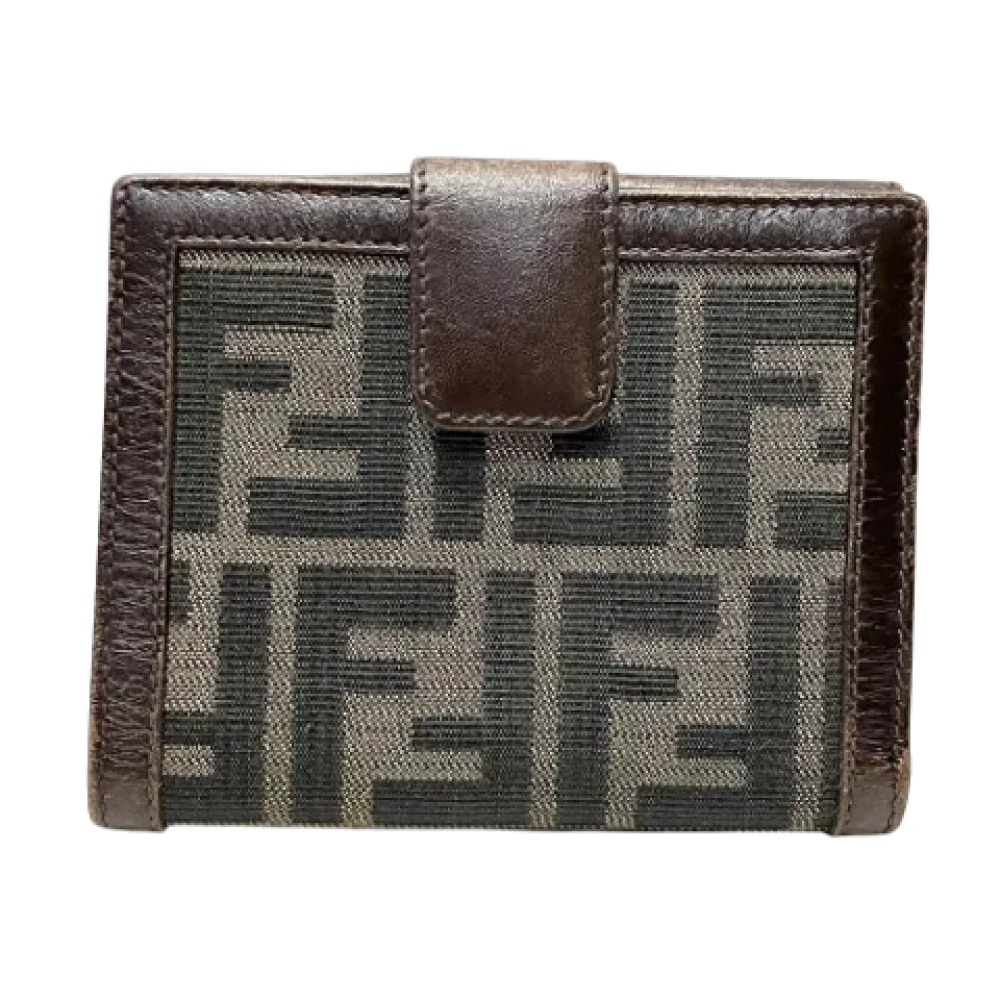 Fendi Vintage Pre-owned Canvas wallets Brown Unisex
