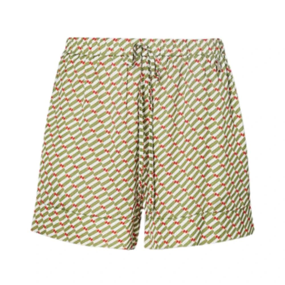 Liu Jo Metalen Ster Charme Geometrische Print Shorts Green Dames