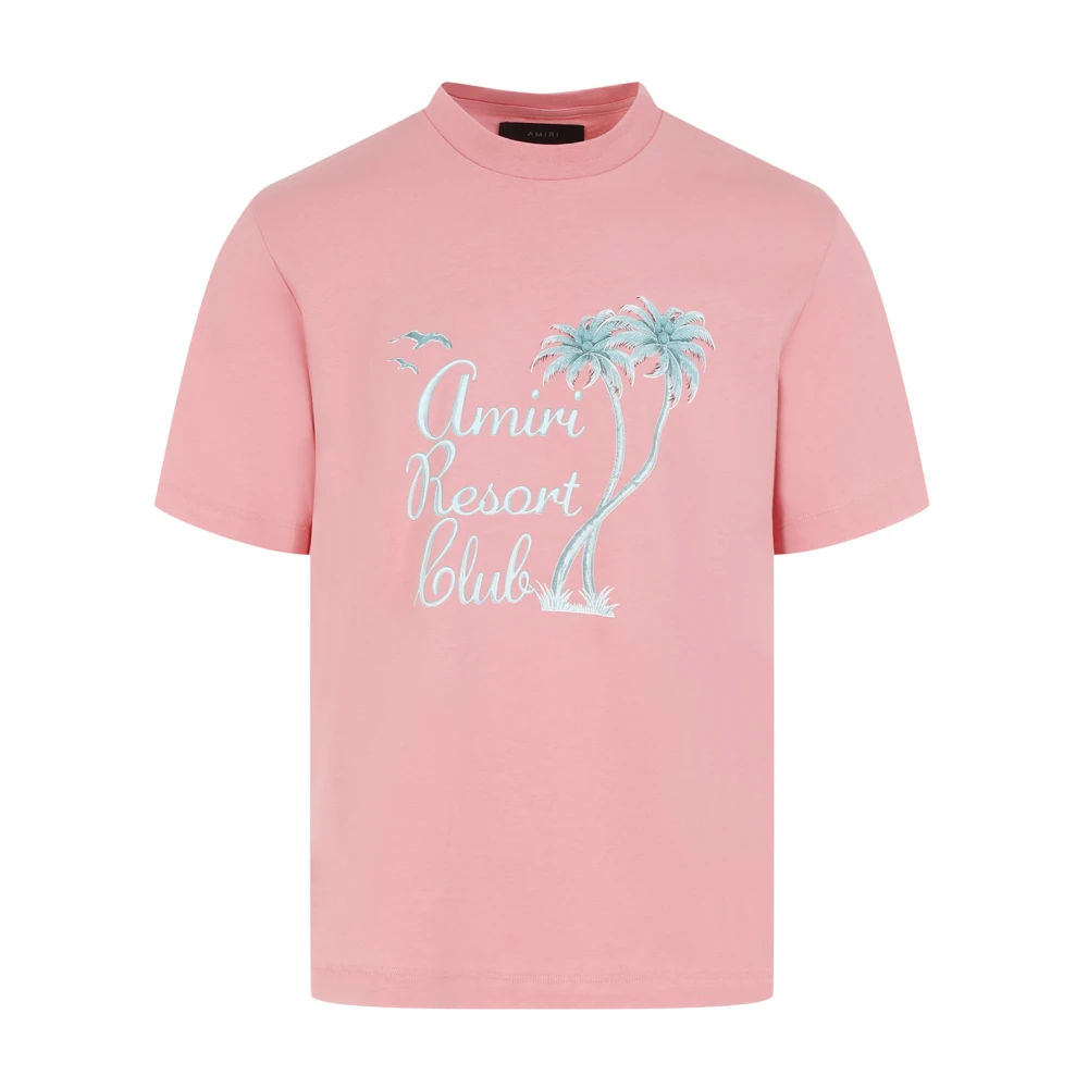 Amiri Resort Club T-shirt Pink Heren