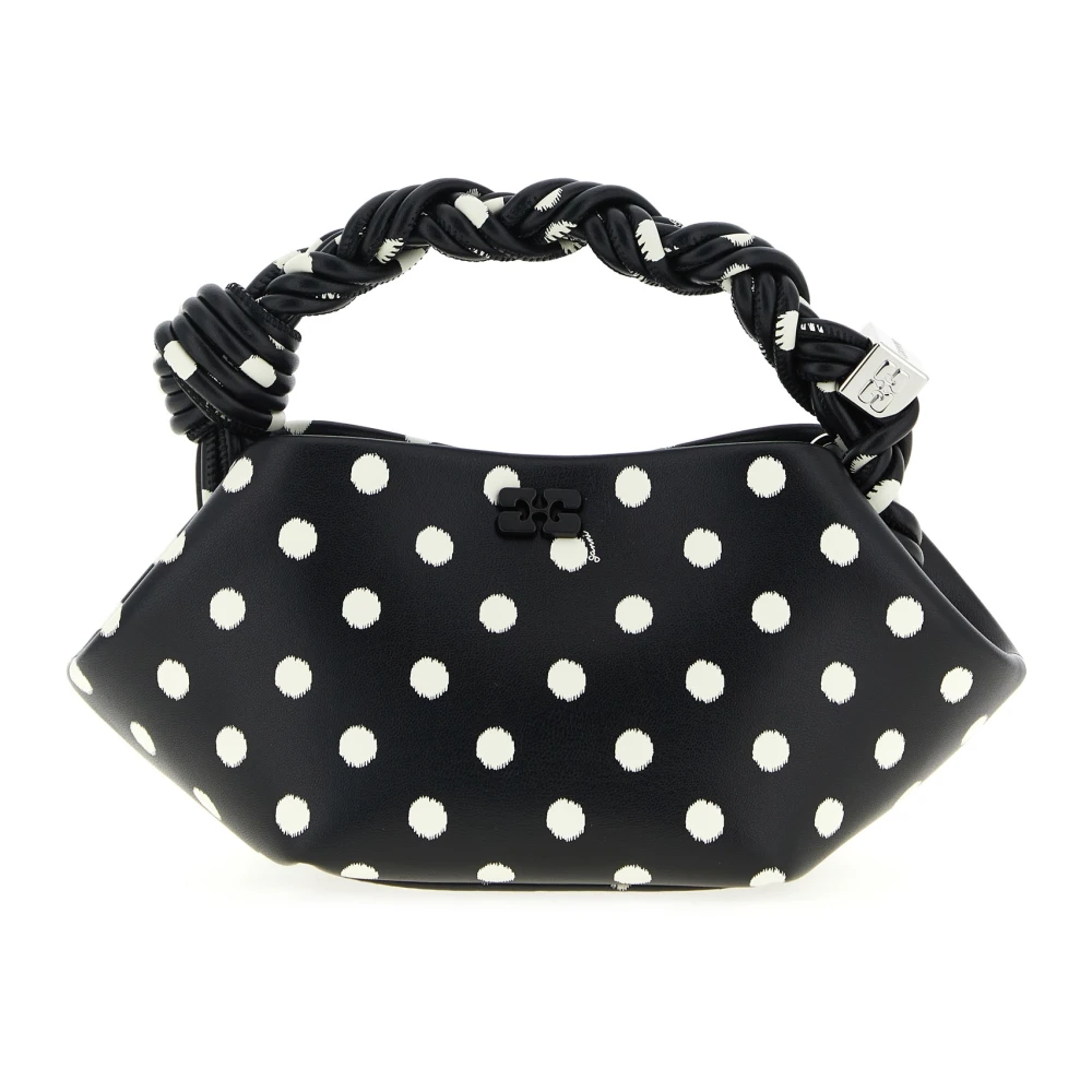 Ganni Women's Black Polka-Dot Mini Bou Bag