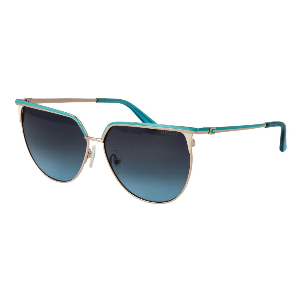 Guess Women's Blue Sunglasses, One Size, Gold Cat Eye Sunglasses