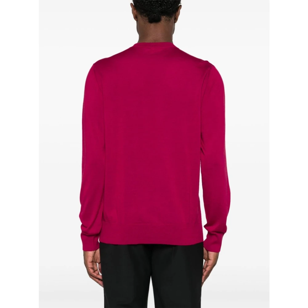 Dsquared2 Kersenrode Fijngebreide Trui Red Heren