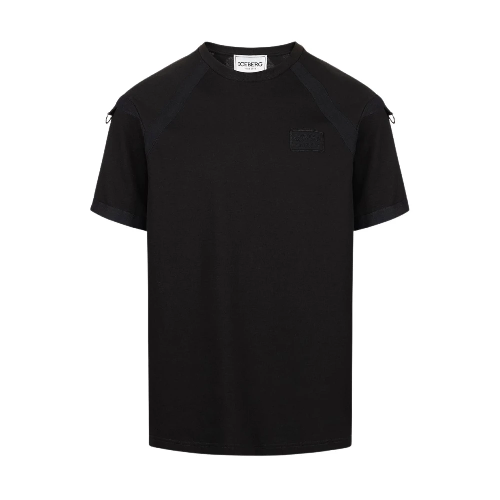 Iceberg T-shirt met geborduurde patch Black Heren