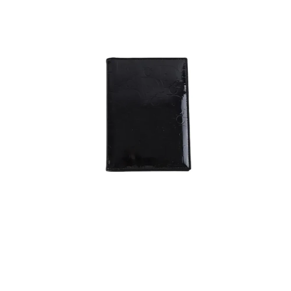 Dior Vintage Pre-owned Leather wallets Black Dames