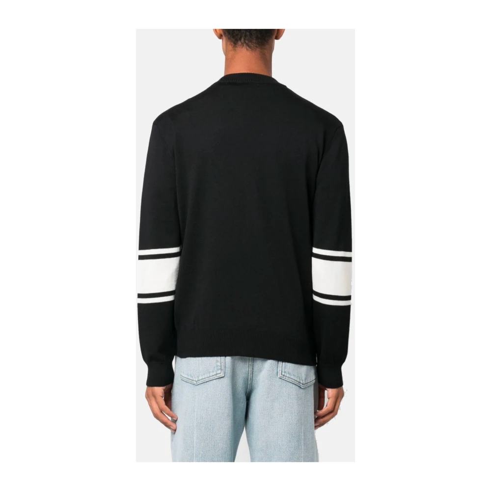 Msgm Geborduurde knoopsluiting wollen Cardigan Black Heren