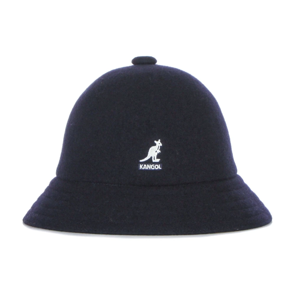 Kangol Wollen Casual Bucket Hoed Blauw Blue Heren