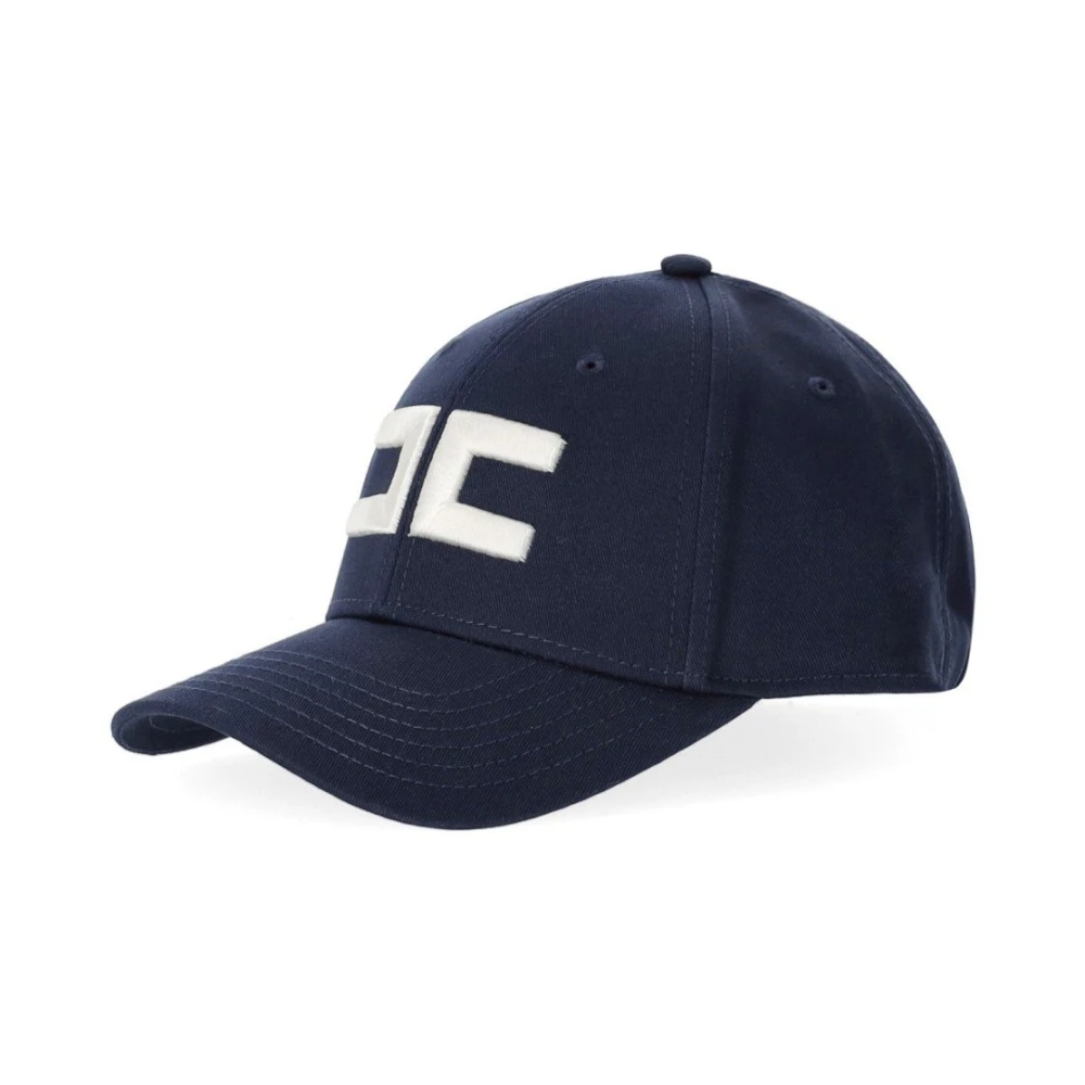 Elisabetta Franchi Blauwe Baseballpet met Geborduurd Logo Blue Dames