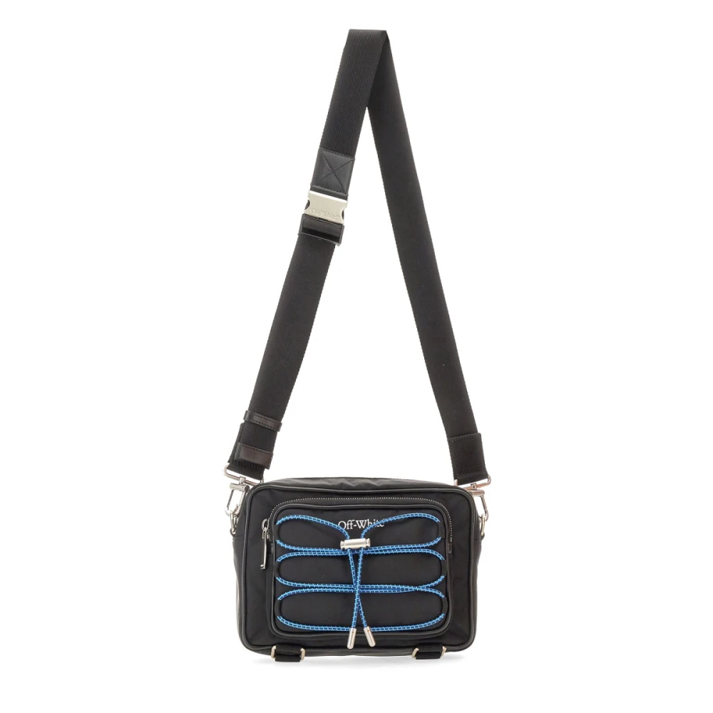 Off White Stilig Messenger Väska för Modern Man Black, Herr