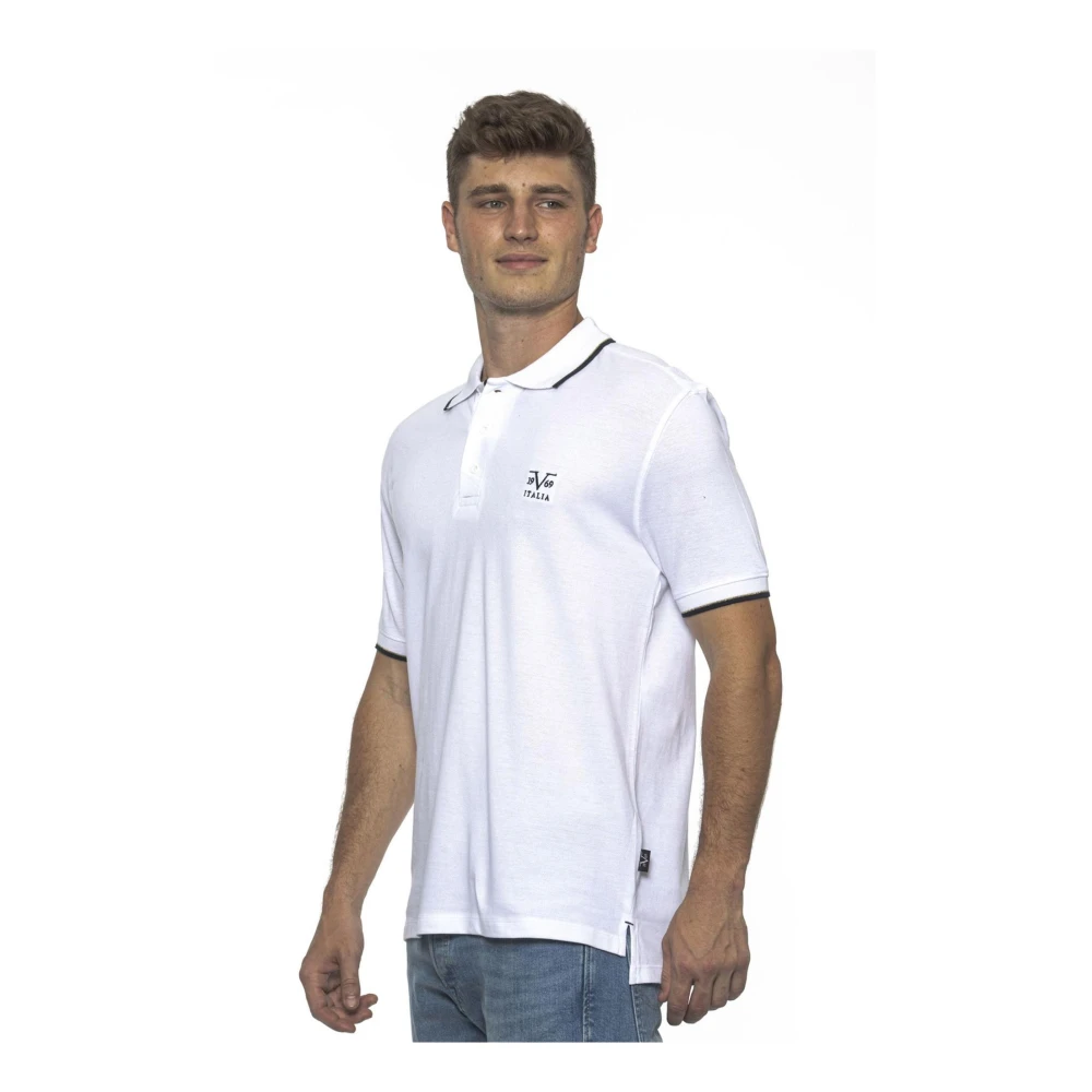 19v69 Italia Wit Katoen-Blend Polo Shirt White Heren