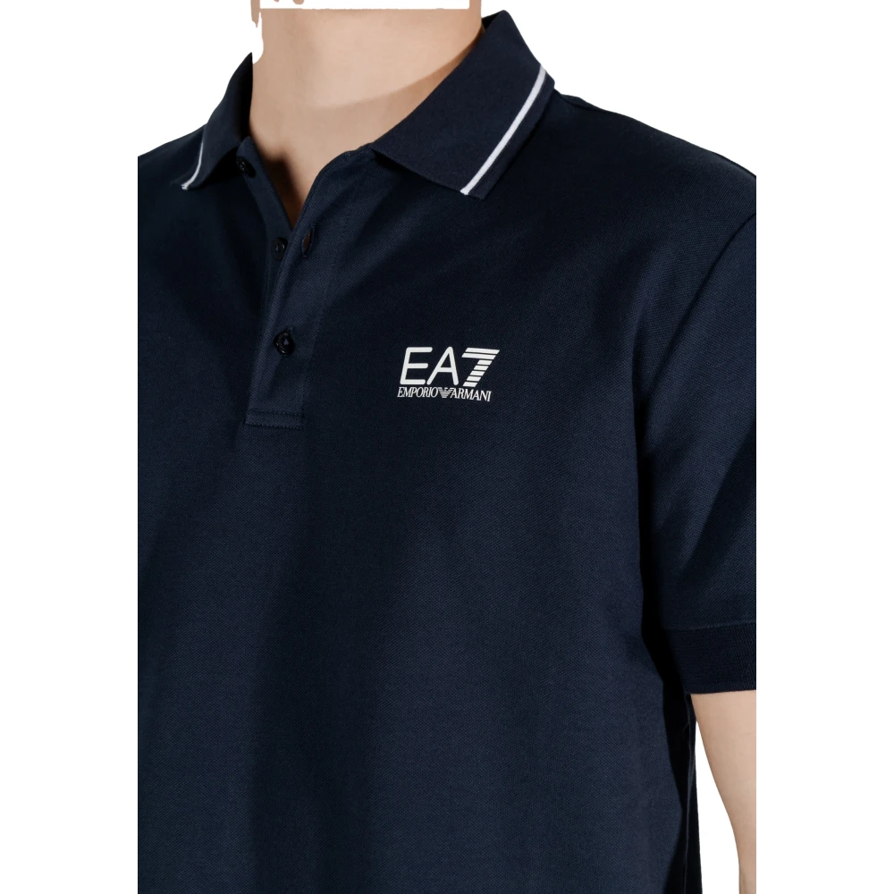 Emporio Armani EA7 Korte Mouw Polo Lente Zomer Collectie Blue Heren
