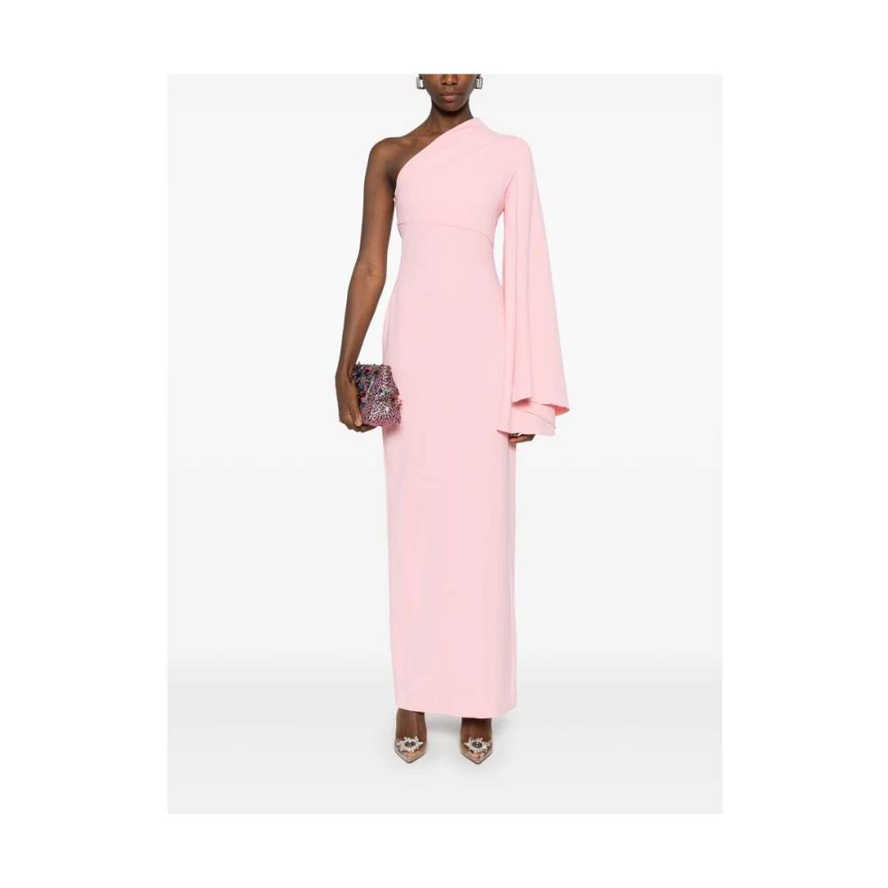 Solace London Bubblegum Roze Asymmetrische Hals Jurk Pink Dames