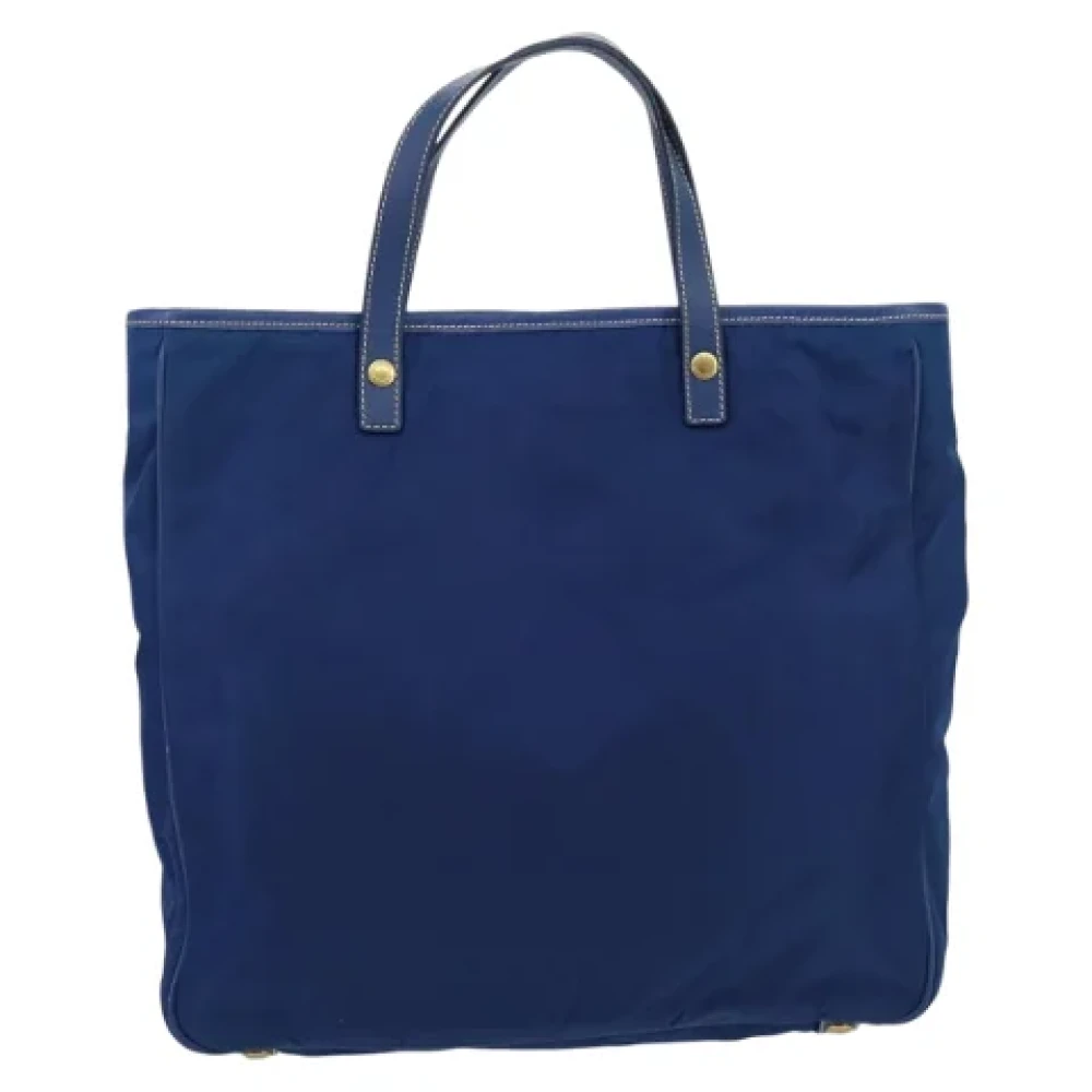 Prada Vintage Pre-owned Nylon handbags Blue Dames