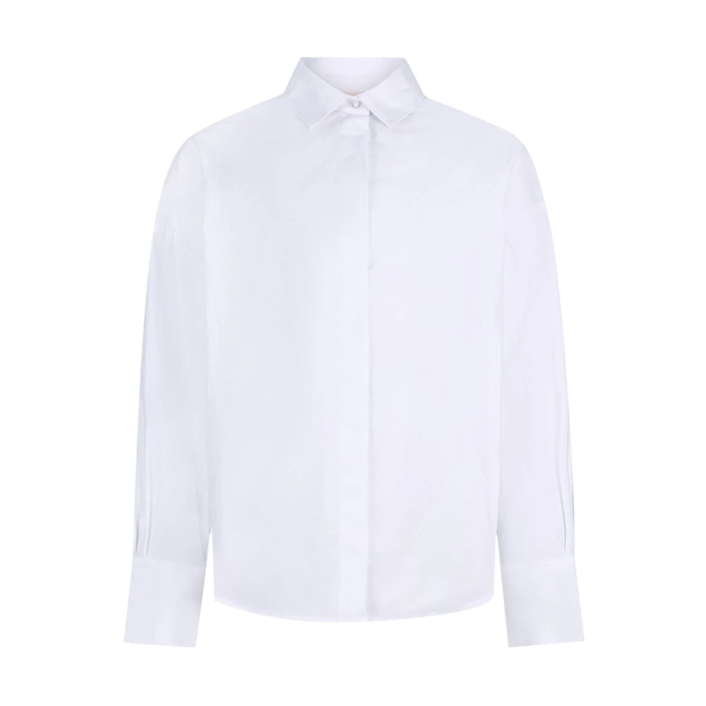 Liu Jo Vit Poplin Skjorta Med Nitar