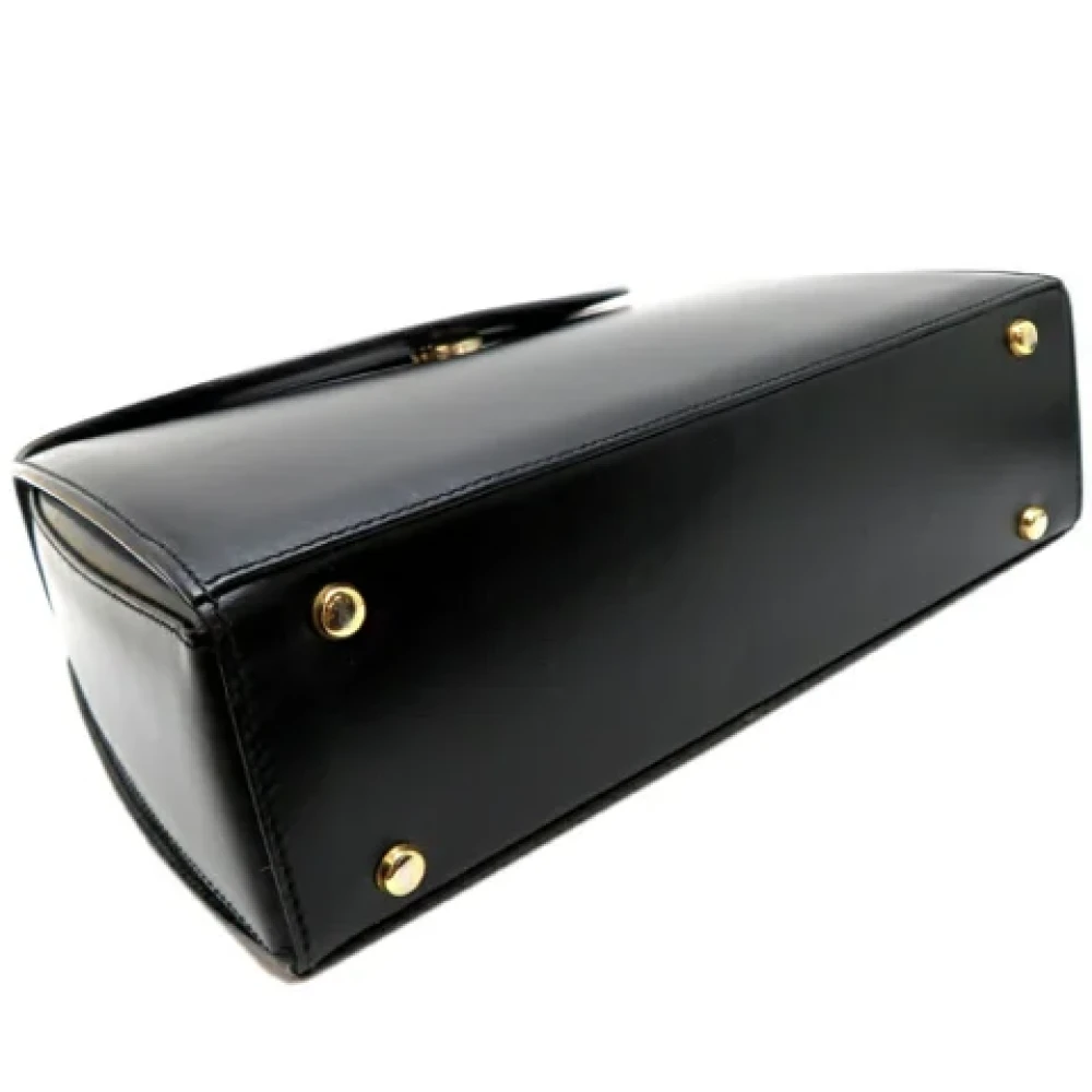 Celine Vintage Pre-owned Leather handbags Black Dames
