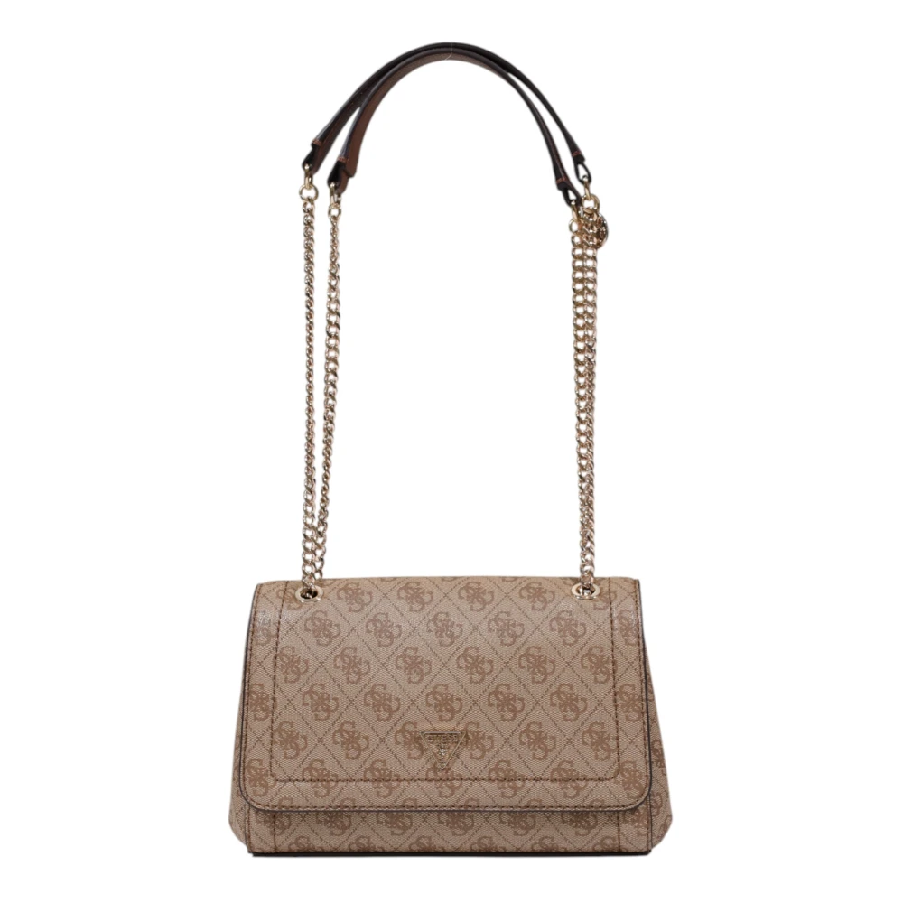 Guess Women's Brown Shoulder Bags, One Size, Convertible Crossbody Flap Bag