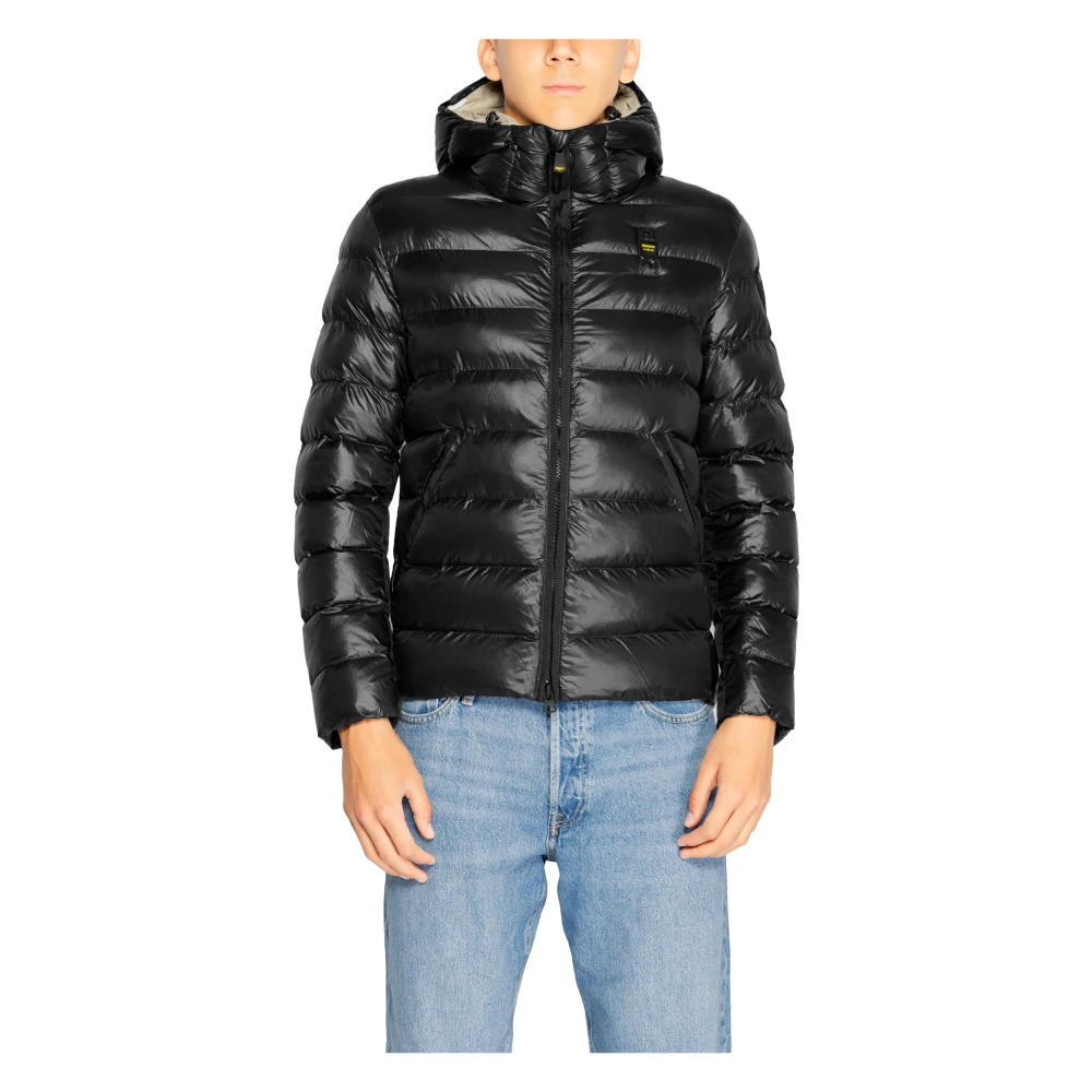 Blauer Zwarte Rits Jas Heren Herfst Winter Black Heren