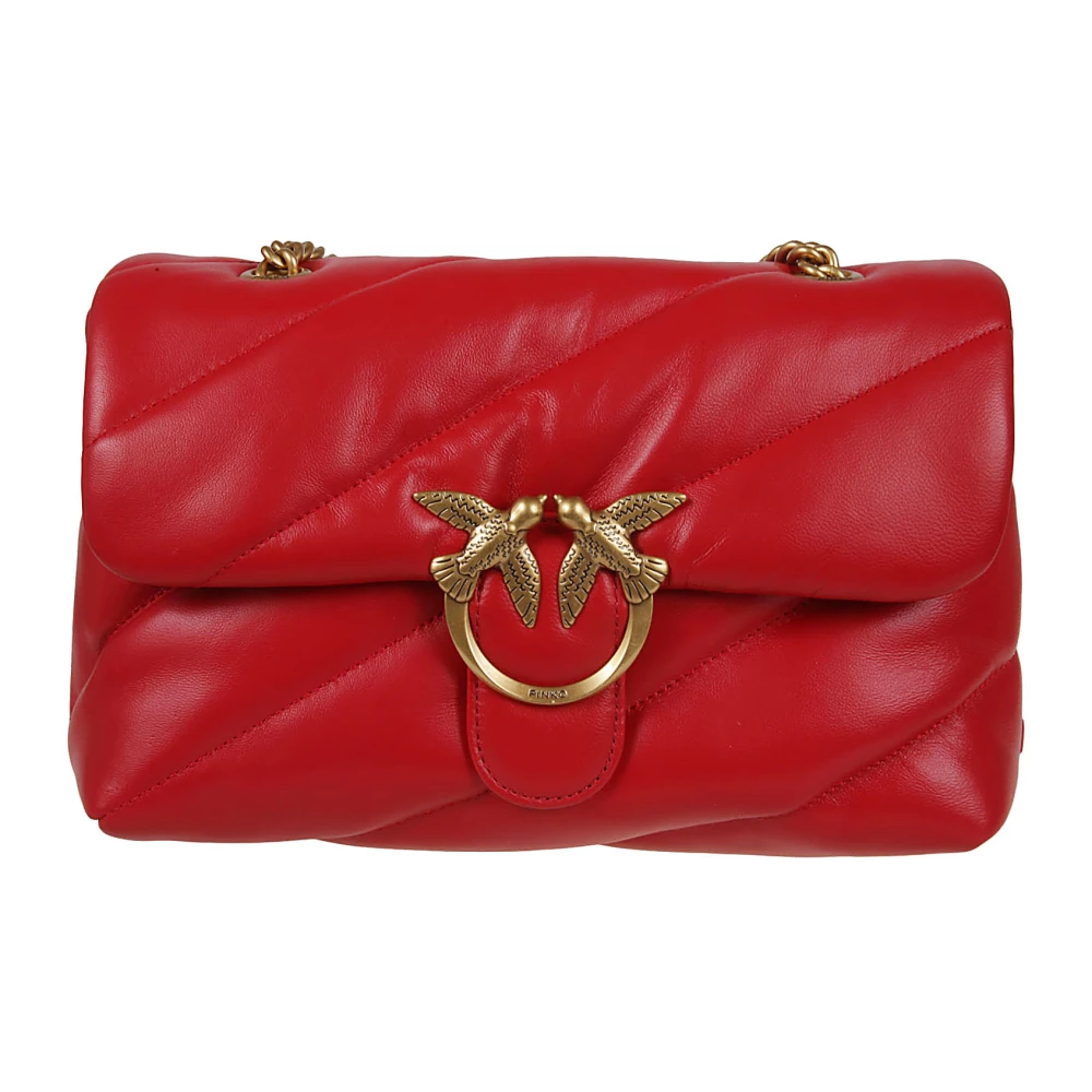 pinko Rode Crossbody Tas Gewatteerd Ontwerp Red Dames
