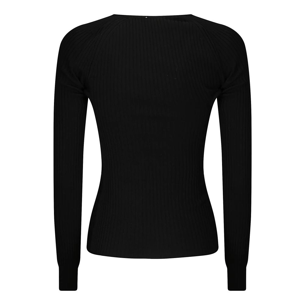 Courrèges Ribgebreide Top Black Dames