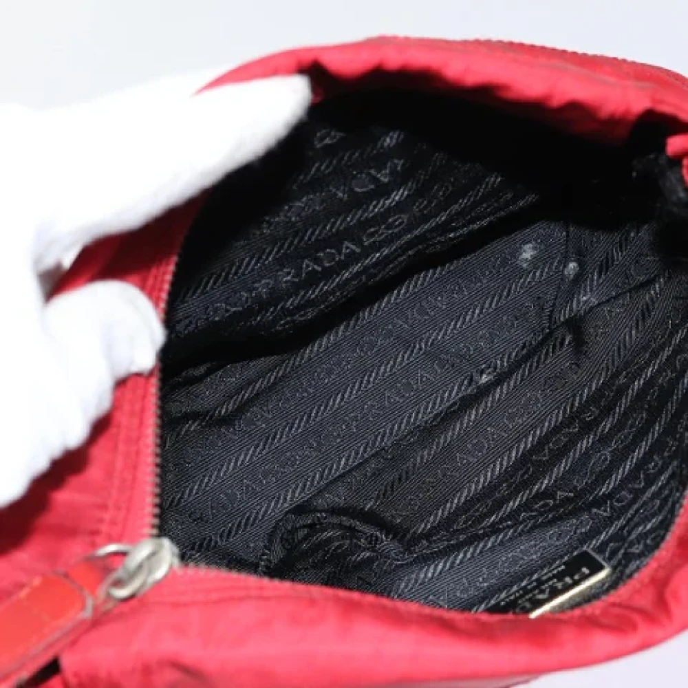 Prada Vintage Pre-owned Fabric clutches Red Dames