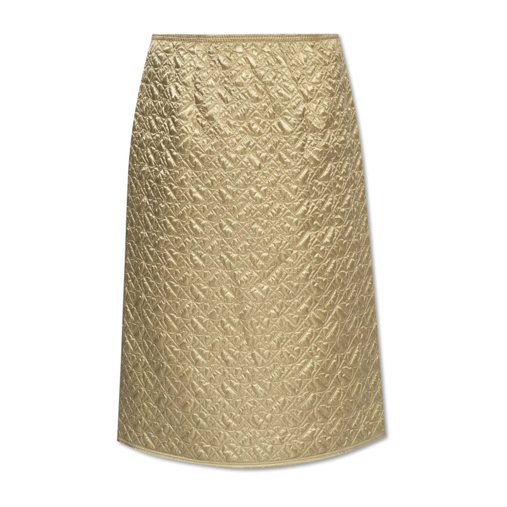 Moncler Grön Quiltad Midikjol