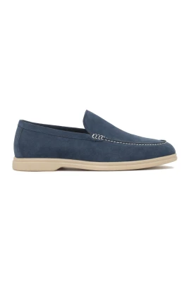 Blå slip-on herrskor