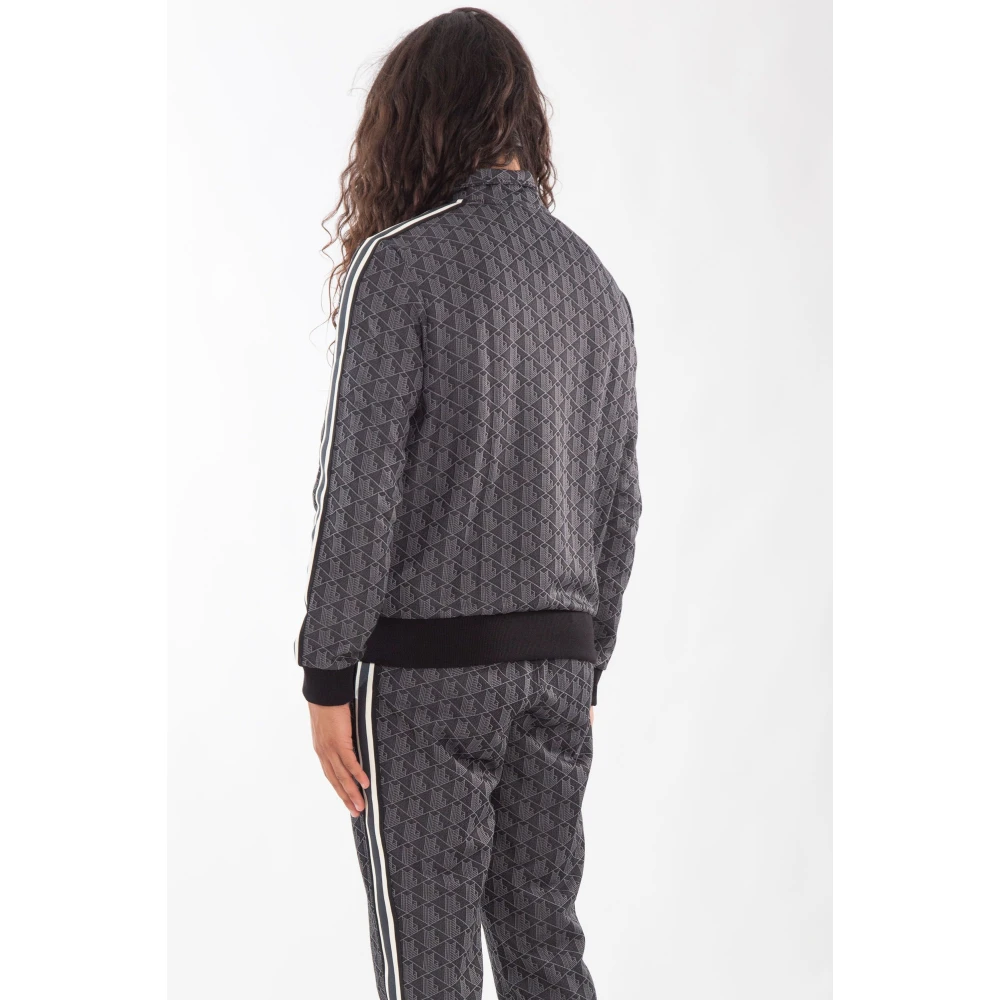 Lacoste Monogram Trainingsjack in Jacquard-stijl Black Heren