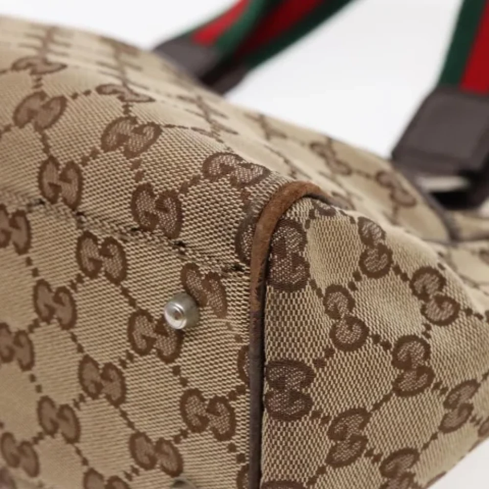 Gucci Vintage Pre-owned Canvas gucci-bags Beige Dames