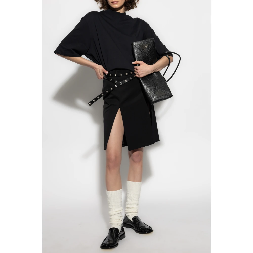 The Attico T-shirt met logo Black Dames