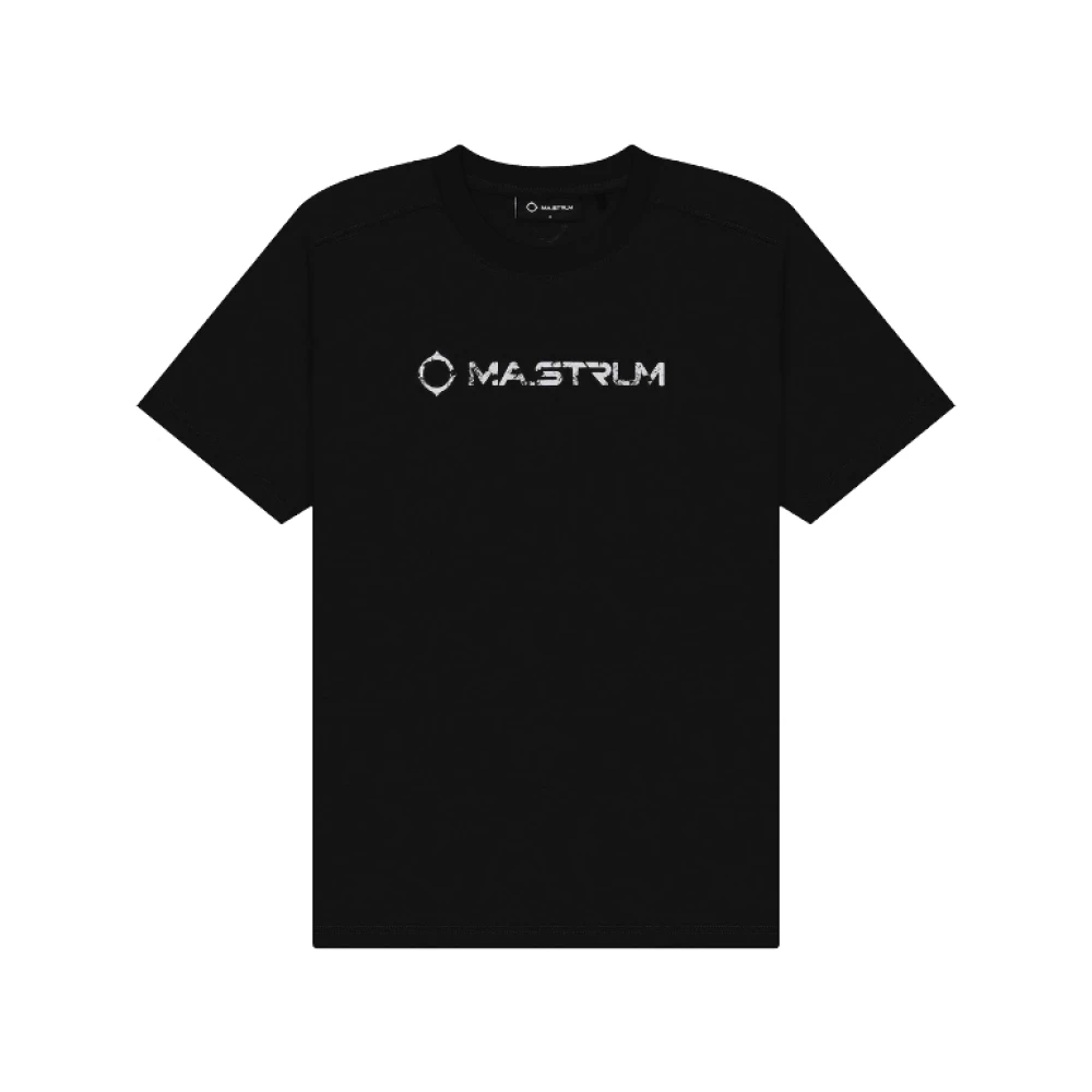 Ma.strum Cracked Logo T-Shirt Jet Black Heren