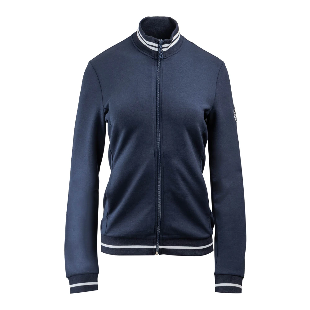 Emporio Armani Ea7 Vrouw Blauw Hoodies & Sweatvesten Dames, S, Polyester, Navy Dames Sweatshirt Ea7 Style