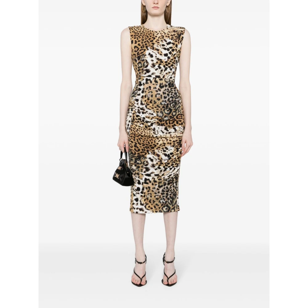 Roberto Cavalli Midi Day Dress Multicolor Dames