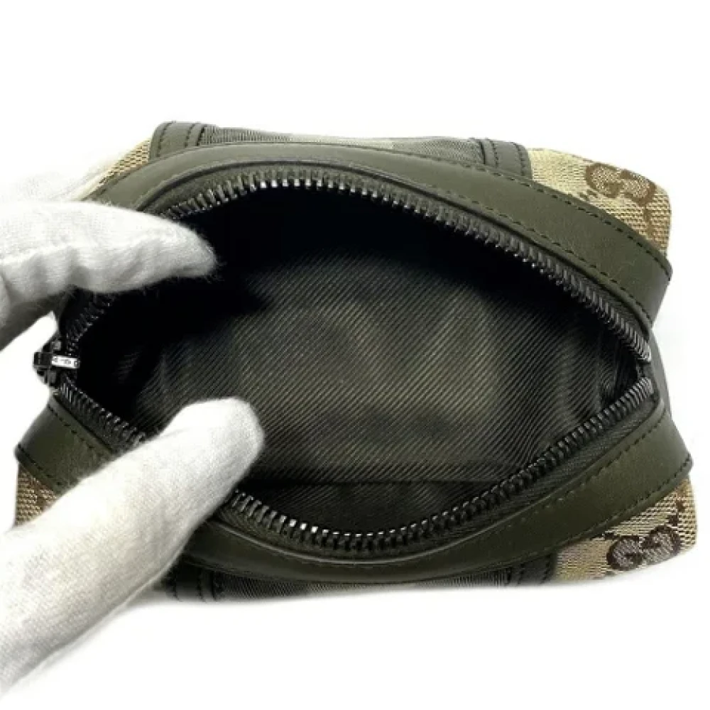 Gucci Vintage Pre-owned Canvas pouches Beige Dames