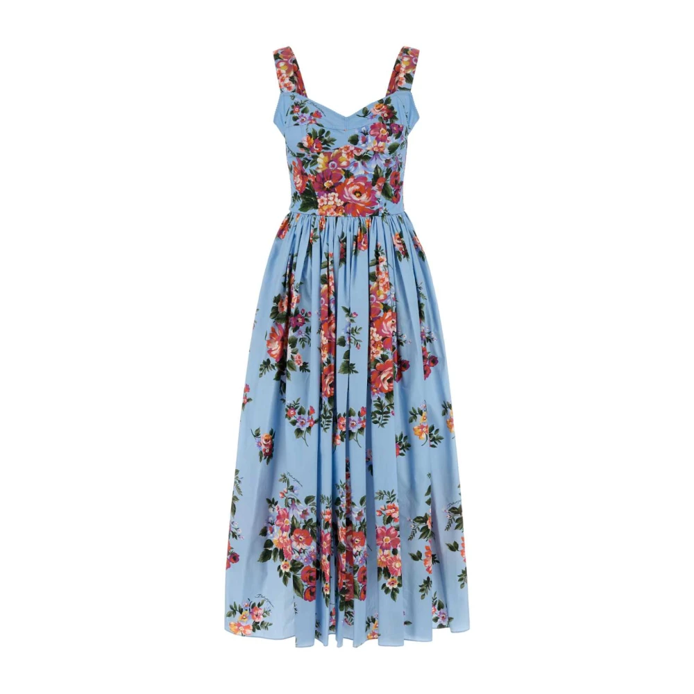 Dolce & Gabbana Women's Multicolor Maxi Dresses, L, Flower Bouquet-Print Dress