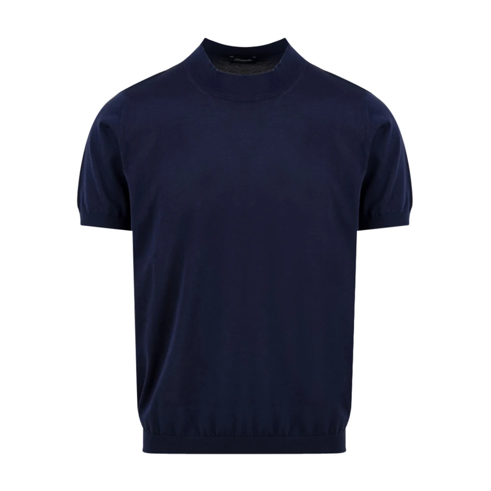 Drumohr Blauwe T-shirt en Polo Collectie Blue Heren