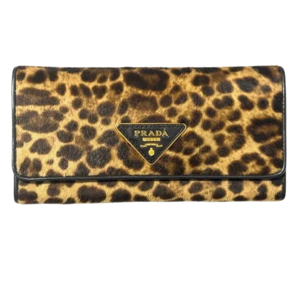 Prada Vintage Pre-owned Leather wallets Brown Dames