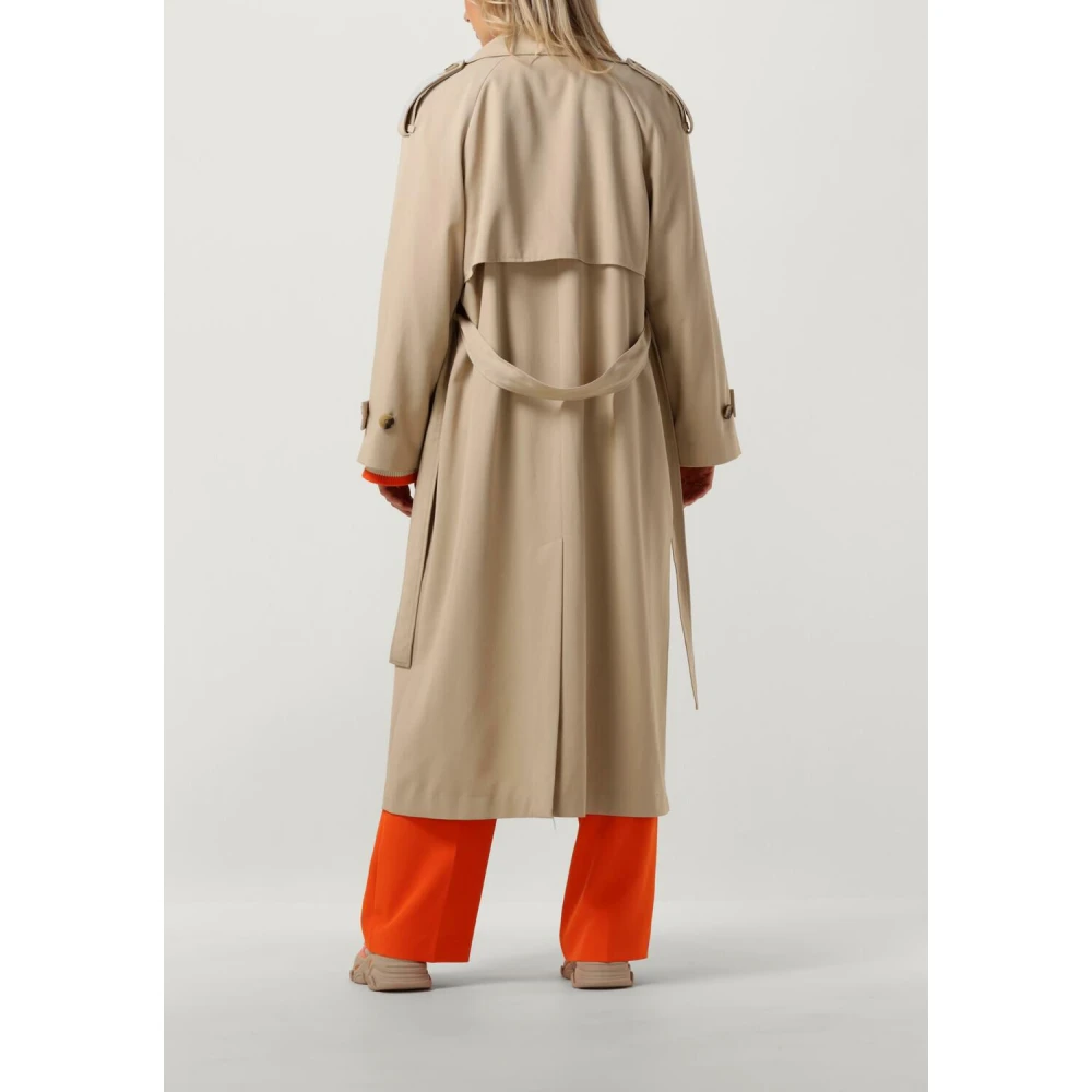 Modström Beige Trenchcoat Jas voor Dames Beige Dames