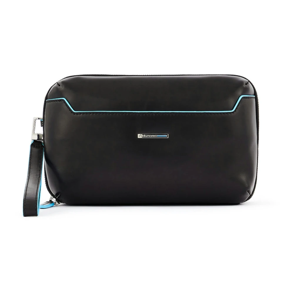 Piquadro Uomo Nero - Pochette A Due Scomparti - Bags - One Size