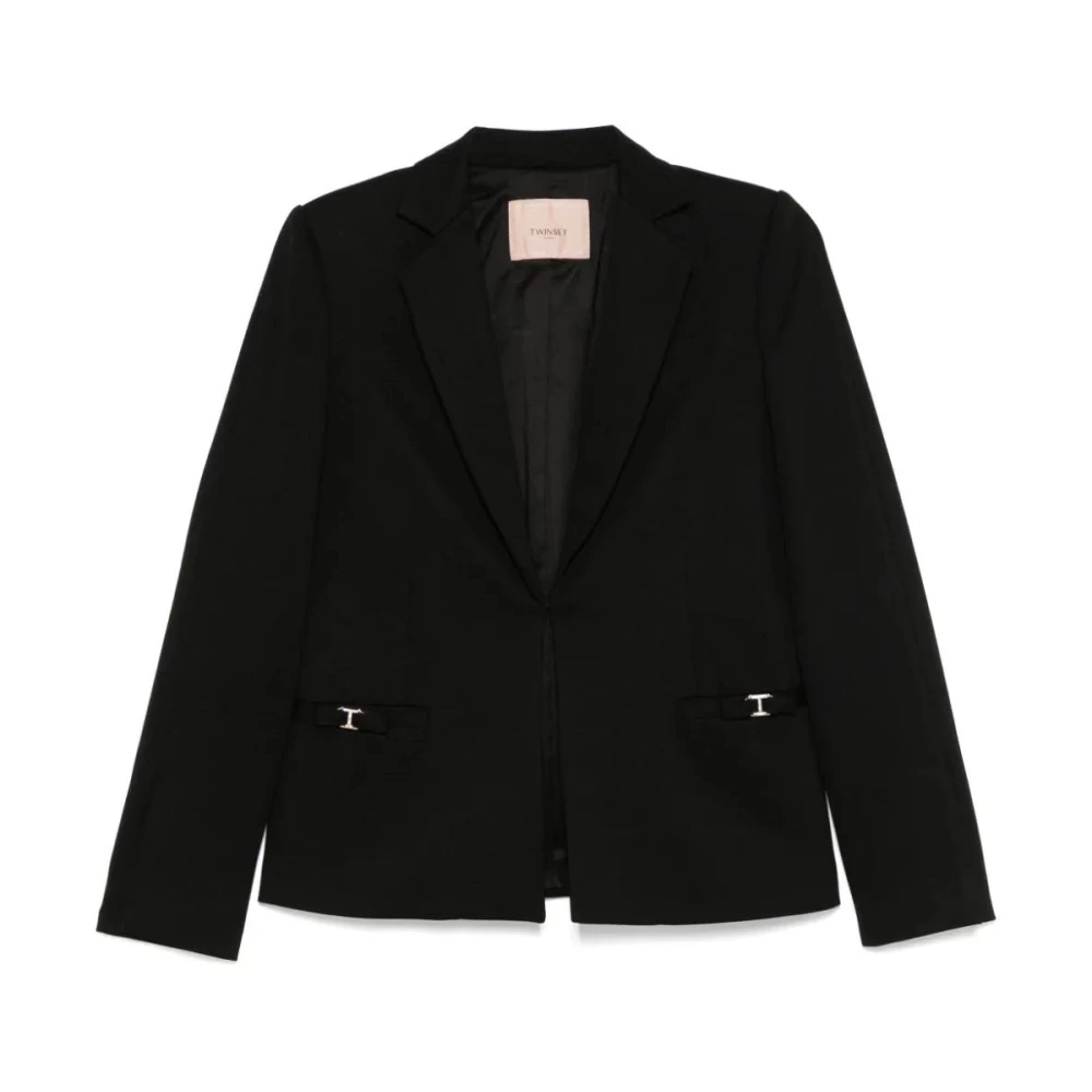 Twinset Elegante Zwarte Milano Blazer Black Dames