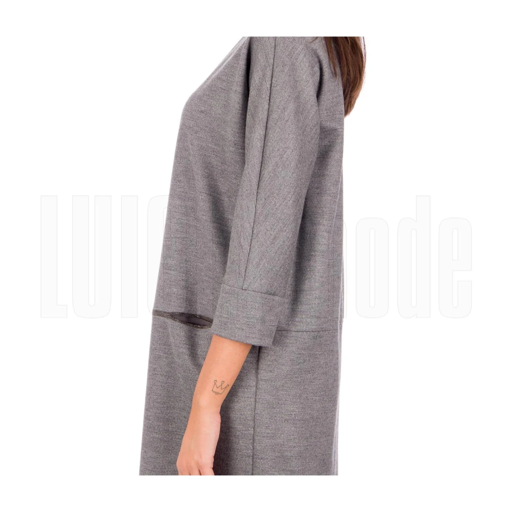 Fabiana Filippi Merinowollen Jurk Gray Dames