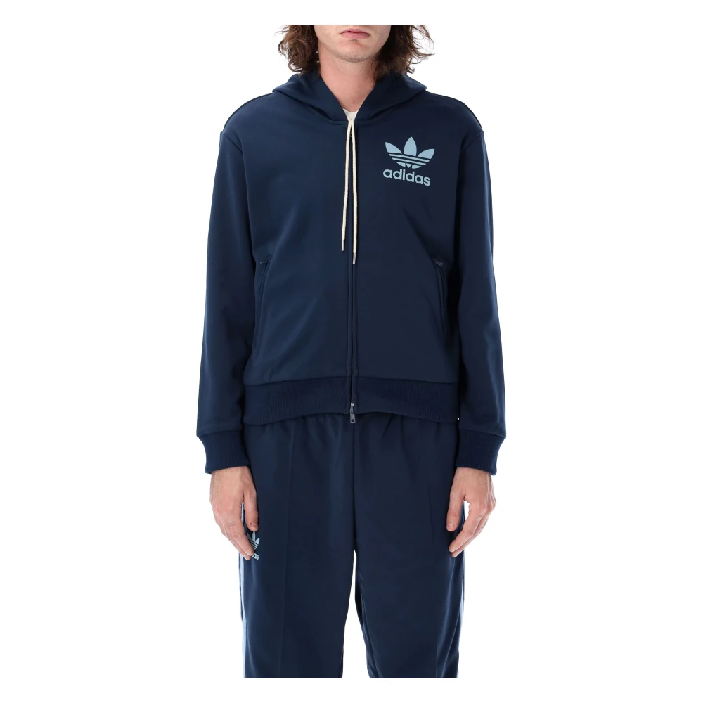 Adidas Navy Gebreide kleding WB Track Hoodie Blue Heren