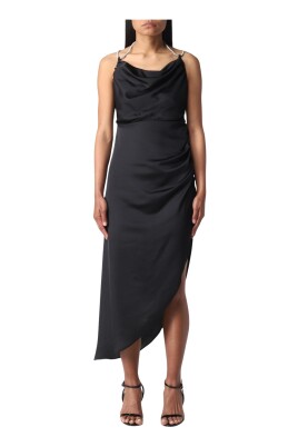 black-satin-midi-dress-with-rhinestone-straps