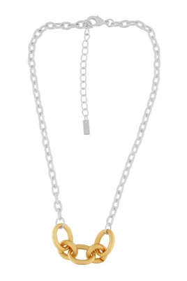 Chunky 2 Tone Link Necklace